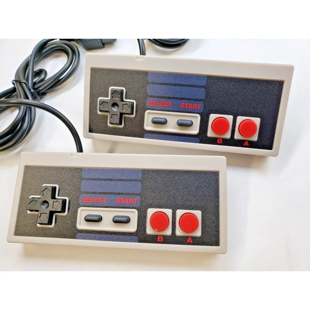 2 Pack Controller For NES Nintendo Vintage Console Wired Gamepad squared control